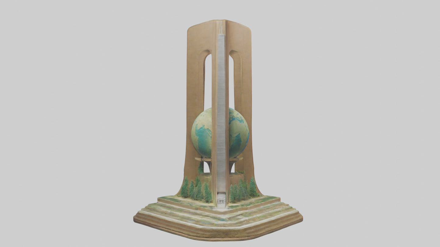 Earth Conservation Monument model VR / AR / low-poly