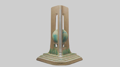 Earth Conservation Monument model VR / AR / low-poly