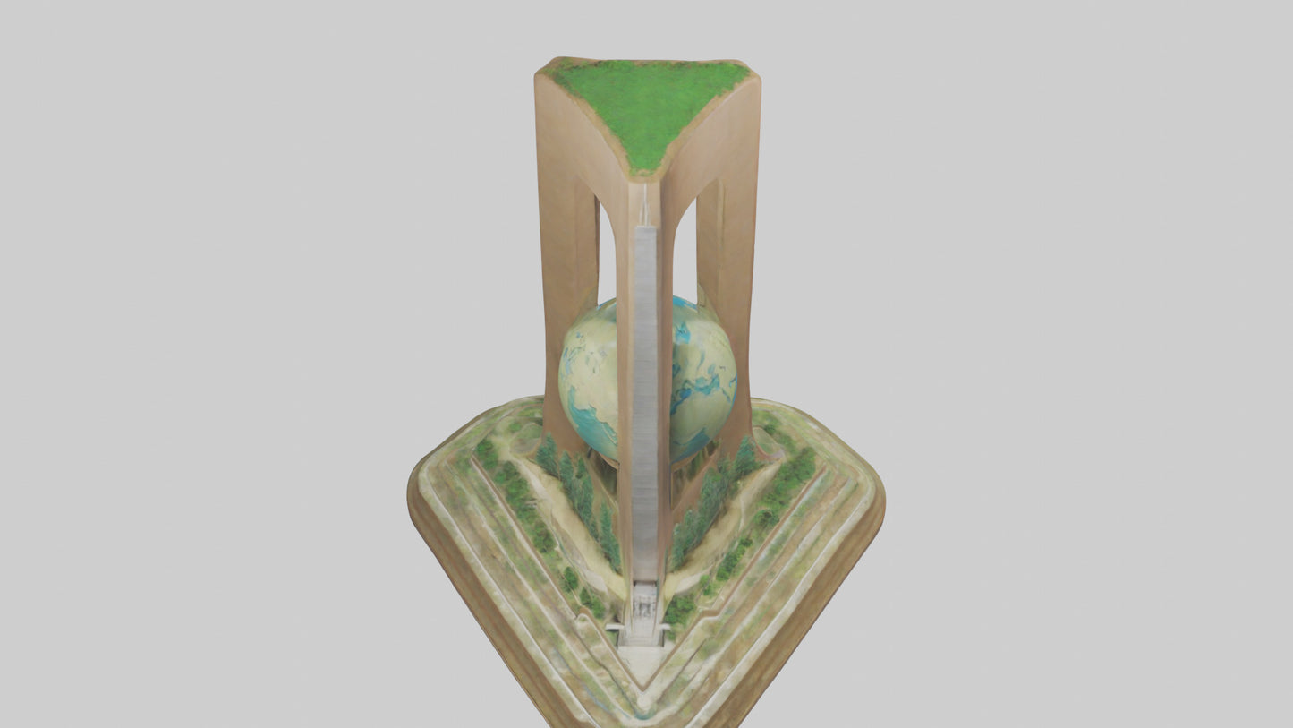 Earth Conservation Monument model VR / AR / low-poly