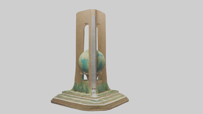 Earth Conservation Monument model VR / AR / low-poly