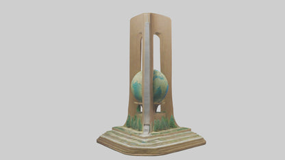 Earth Conservation Monument model VR / AR / low-poly