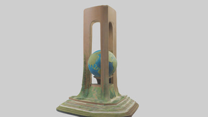 Earth Conservation Monument model VR / AR / low-poly