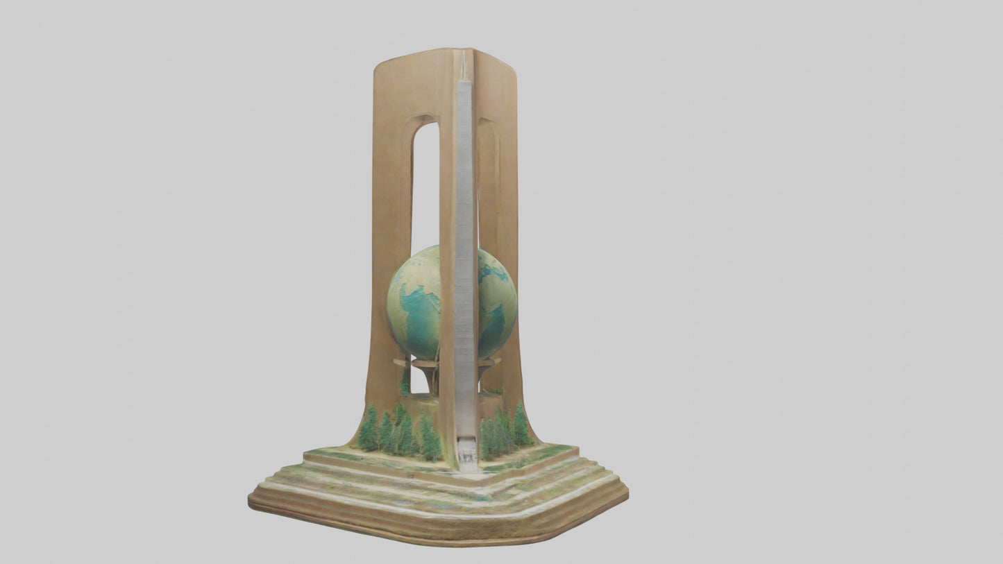 Earth Conservation Monument model VR / AR / low-poly