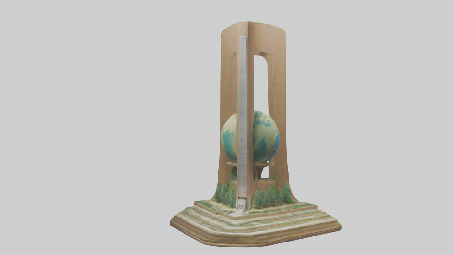 Earth Conservation Monument model VR / AR / low-poly