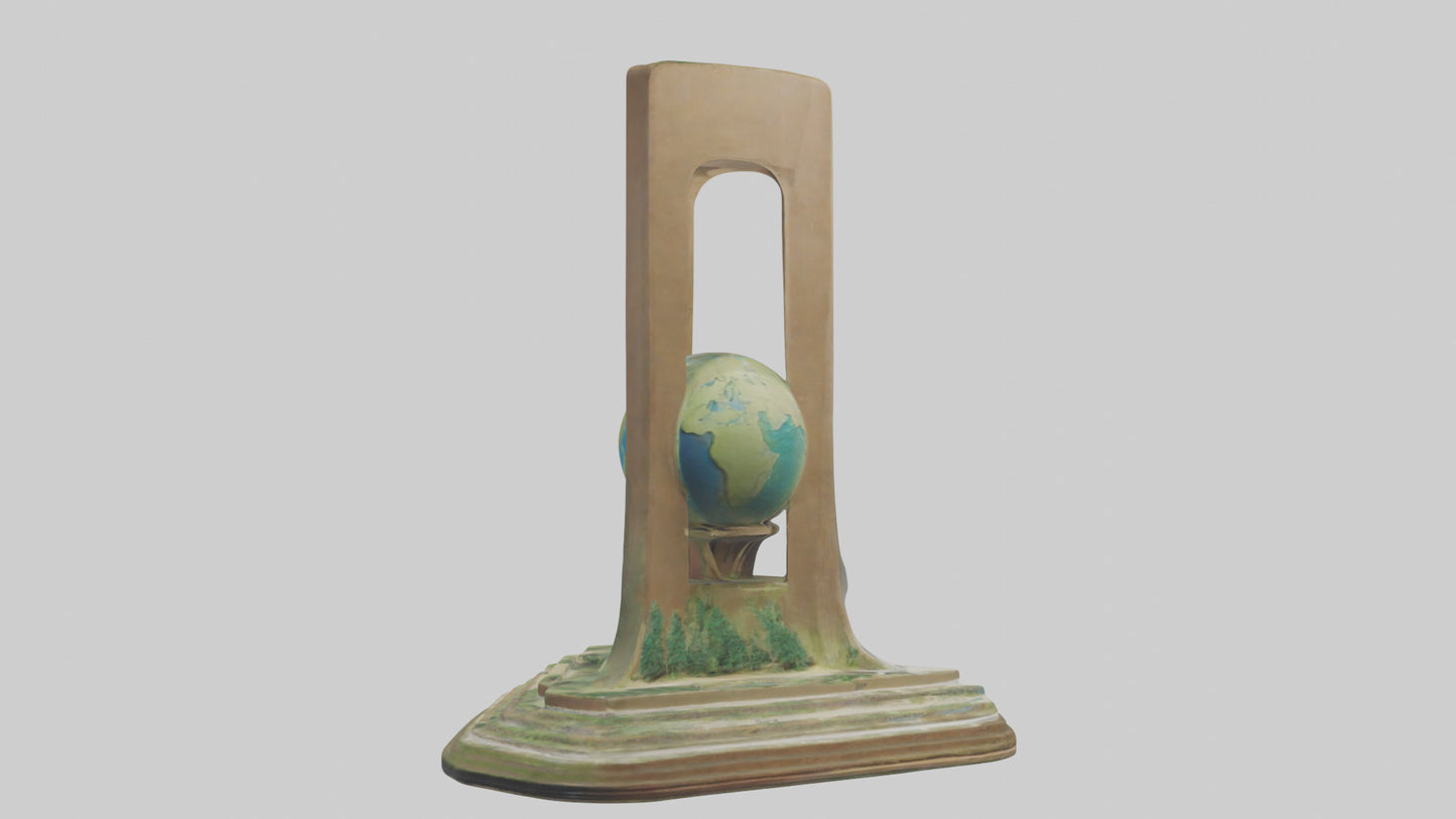 Earth Conservation Monument model VR / AR / low-poly
