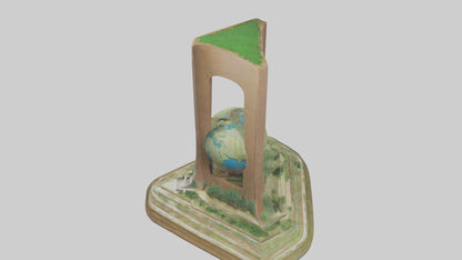 Earth Conservation Monument model VR / AR / low-poly