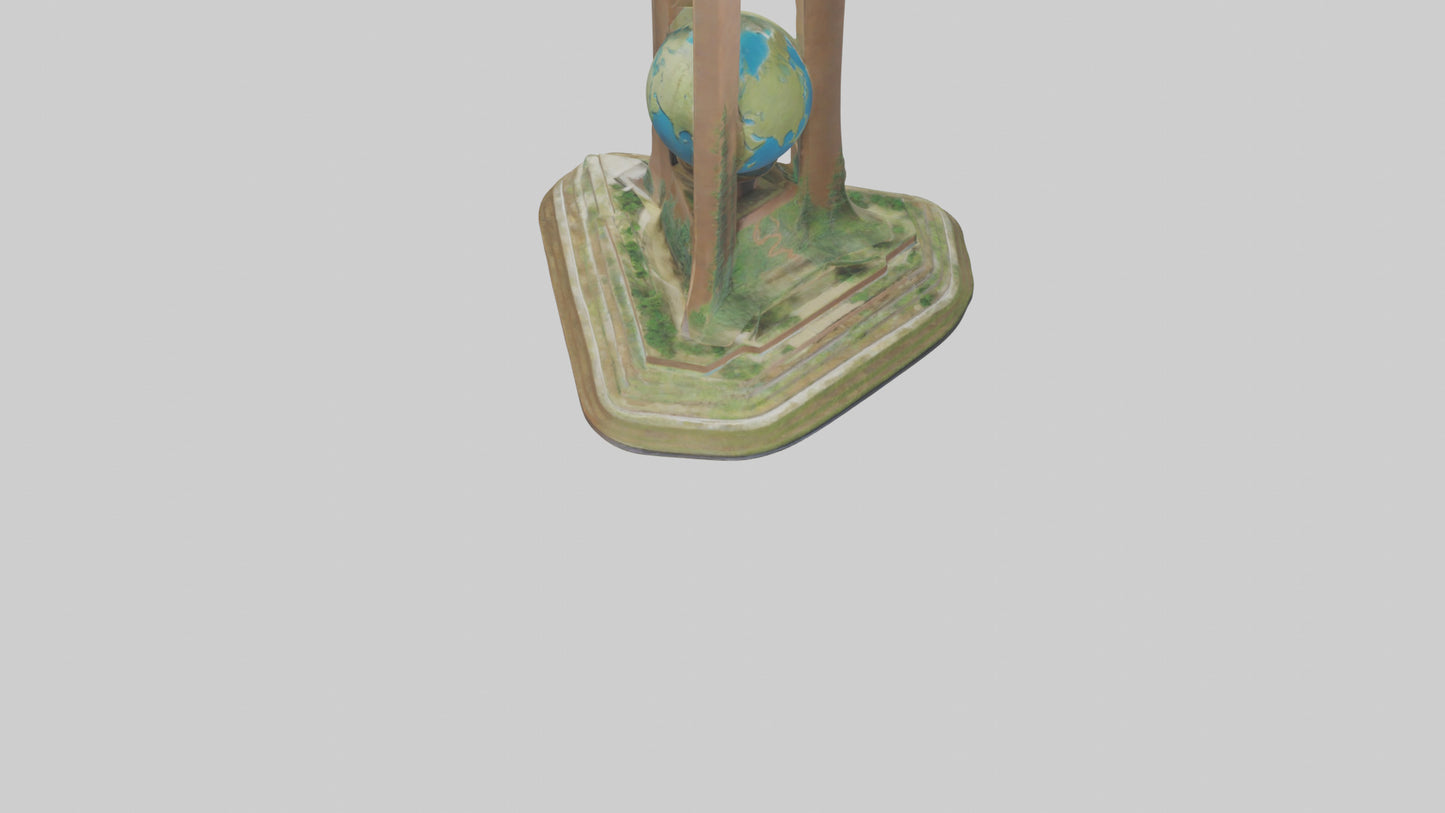 Earth Conservation Monument model VR / AR / low-poly