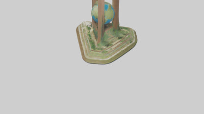 Earth Conservation Monument model VR / AR / low-poly
