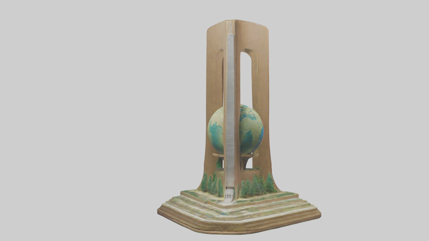 Earth Conservation Monument model VR / AR / low-poly