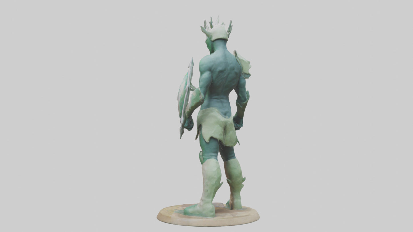 Earth Defender Sculpture model 3D model