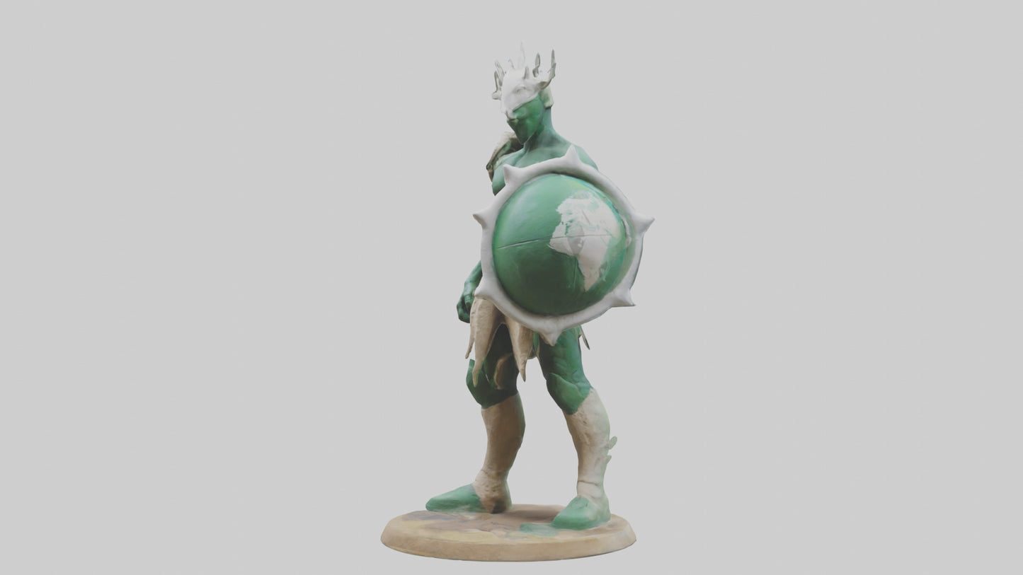 Earth Defender Sculpture model 3D model