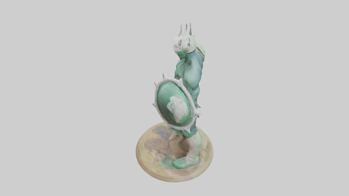 Earth Defender Sculpture model 3D model