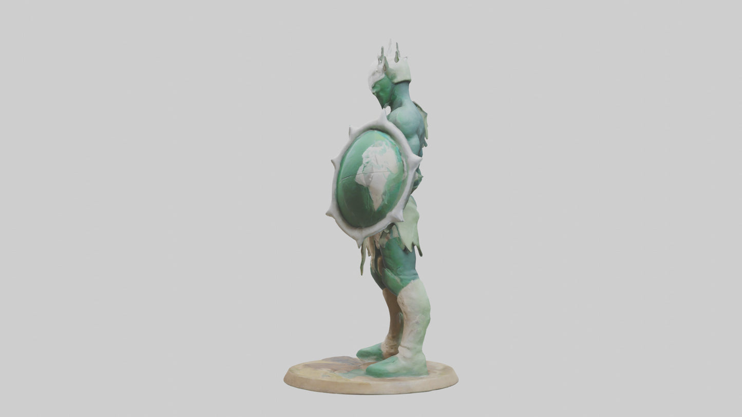 Earth Defender Sculpture model 3D model