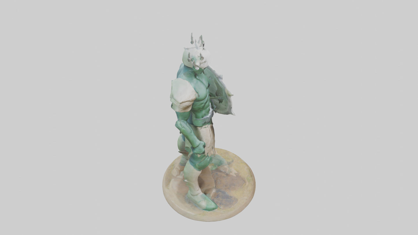 Earth Defender Sculpture model 3D model