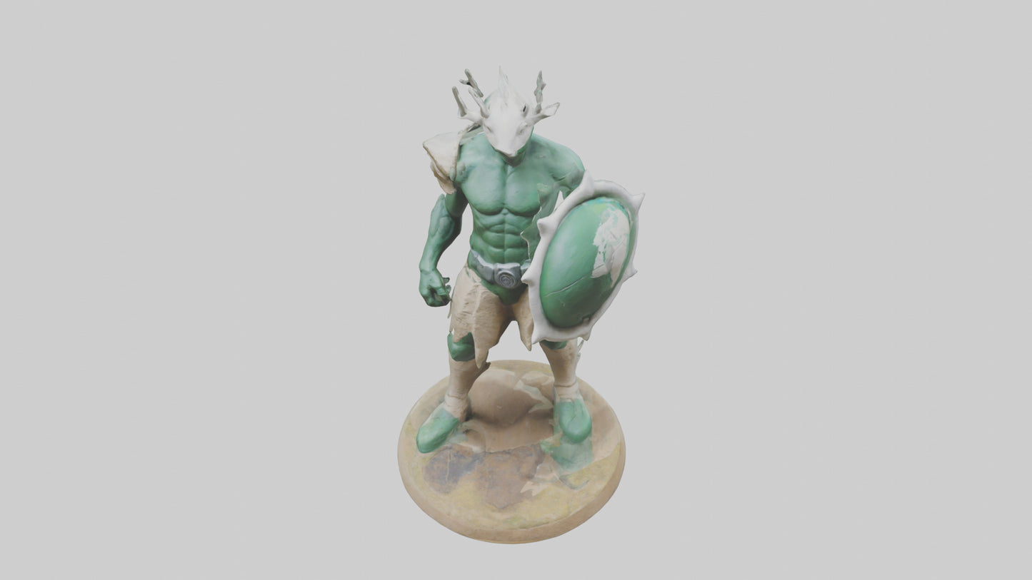 Earth Defender Sculpture model 3D model