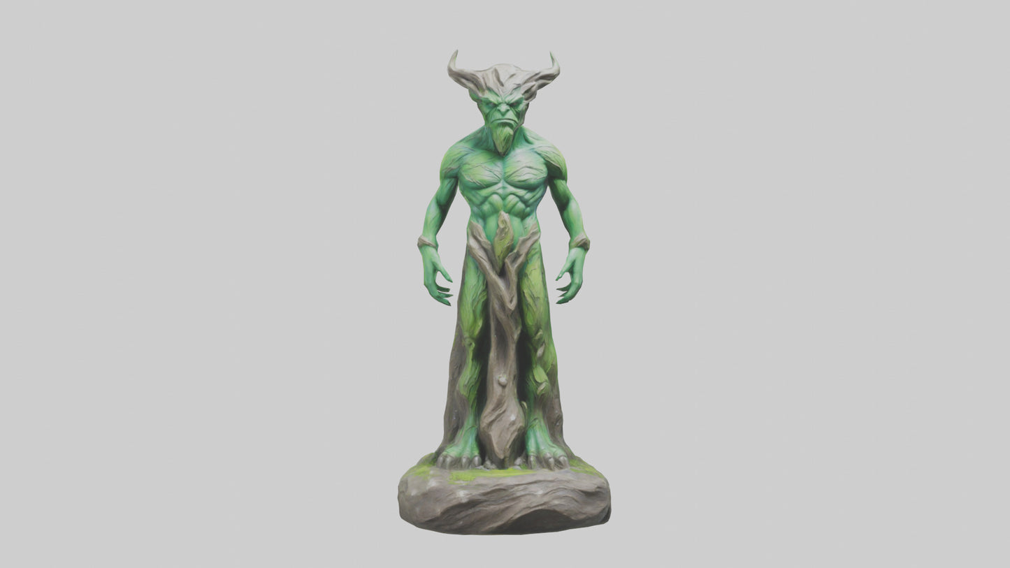 Earth Elemental statue model VR / AR / low-poly