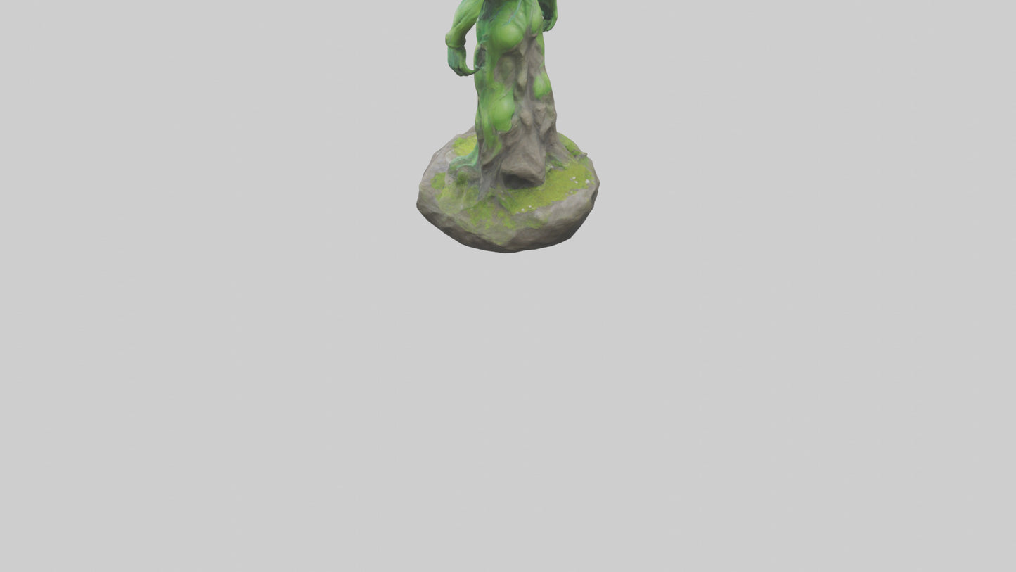 Earth Elemental statue model VR / AR / low-poly