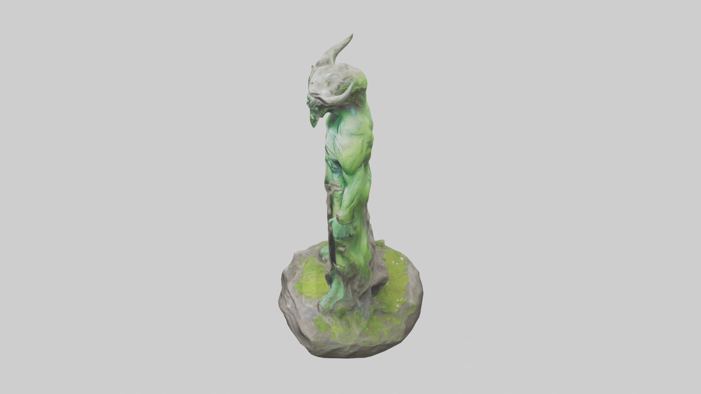 Earth Elemental statue model VR / AR / low-poly