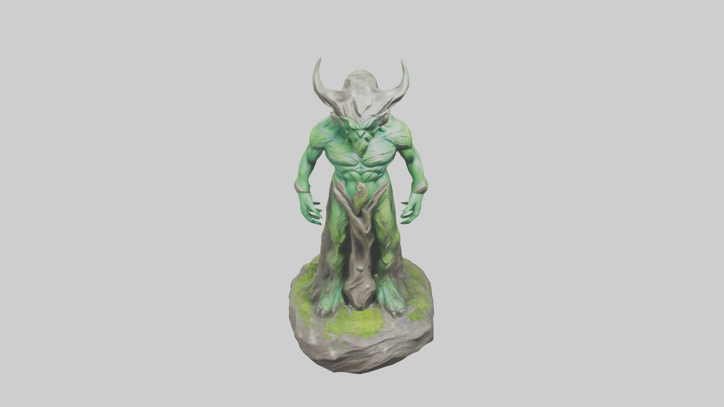 Earth Elemental statue model VR / AR / low-poly