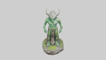 Earth Elemental statue model VR / AR / low-poly