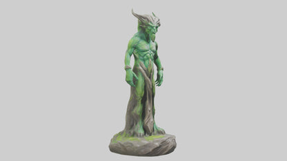 Earth Elemental statue model VR / AR / low-poly