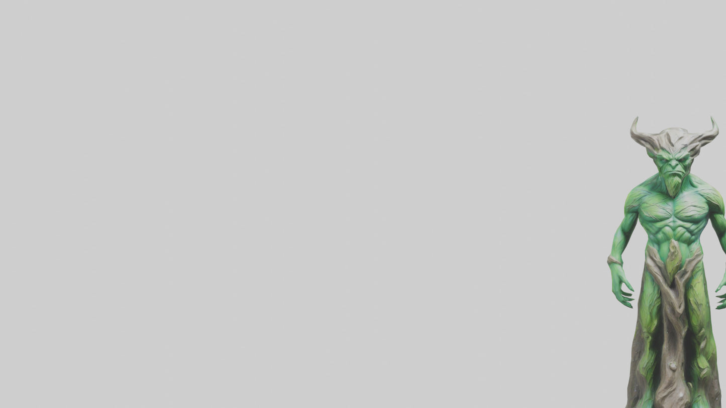 Earth Elemental statue model VR / AR / low-poly