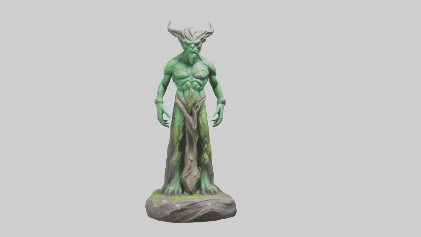Earth Elemental statue model VR / AR / low-poly