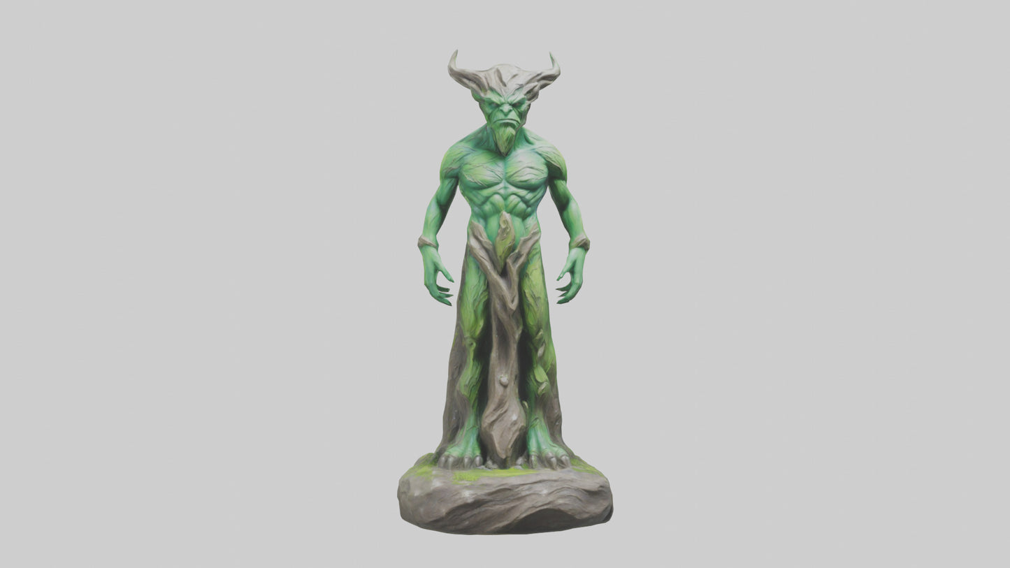 Earth Elemental statue model VR / AR / low-poly