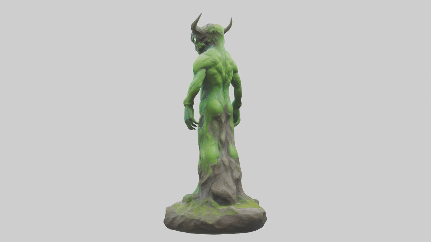 Earth Elemental statue model VR / AR / low-poly