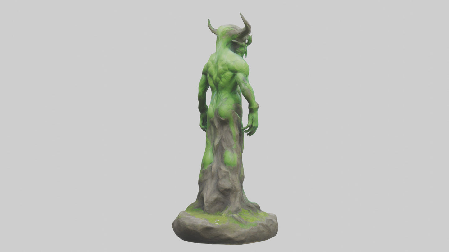 Earth Elemental statue model VR / AR / low-poly
