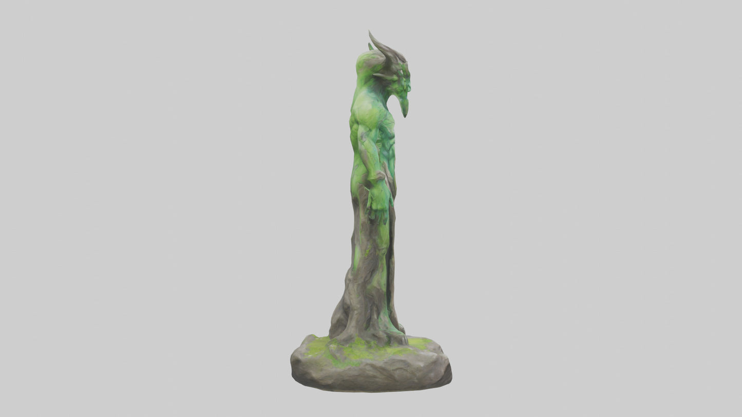 Earth Elemental statue model VR / AR / low-poly