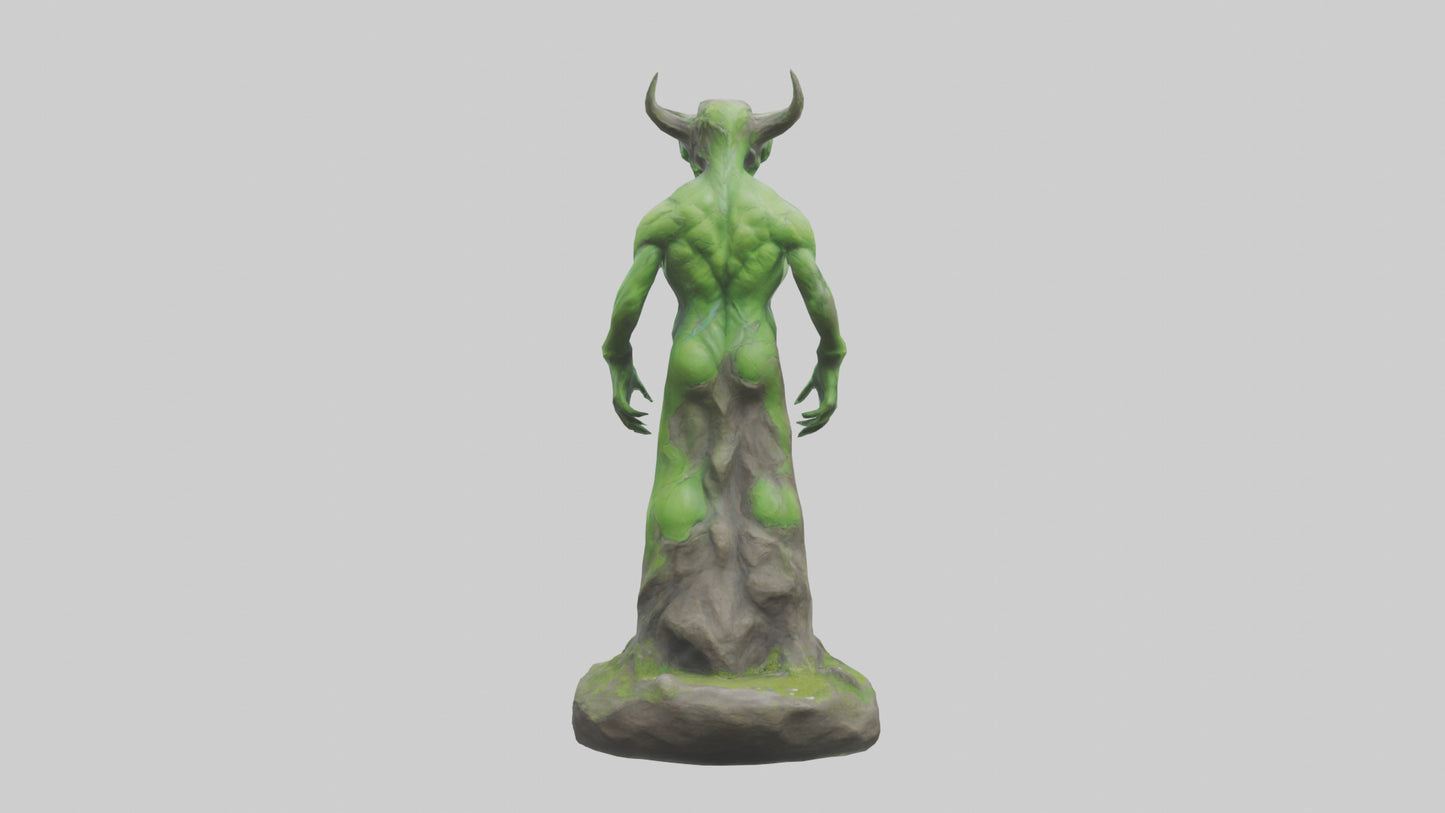 Earth Elemental statue model VR / AR / low-poly