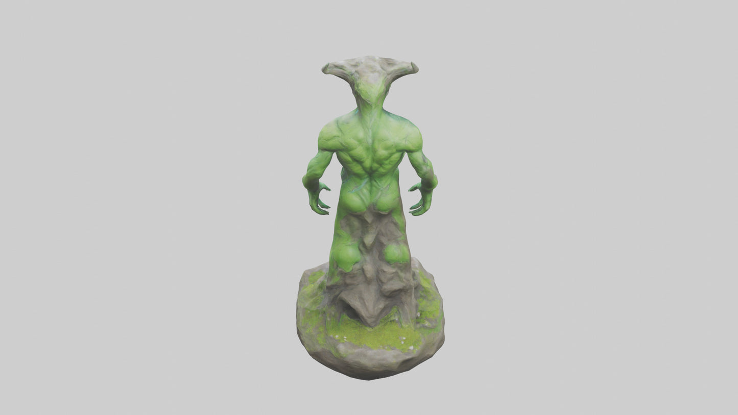Earth Elemental statue model VR / AR / low-poly