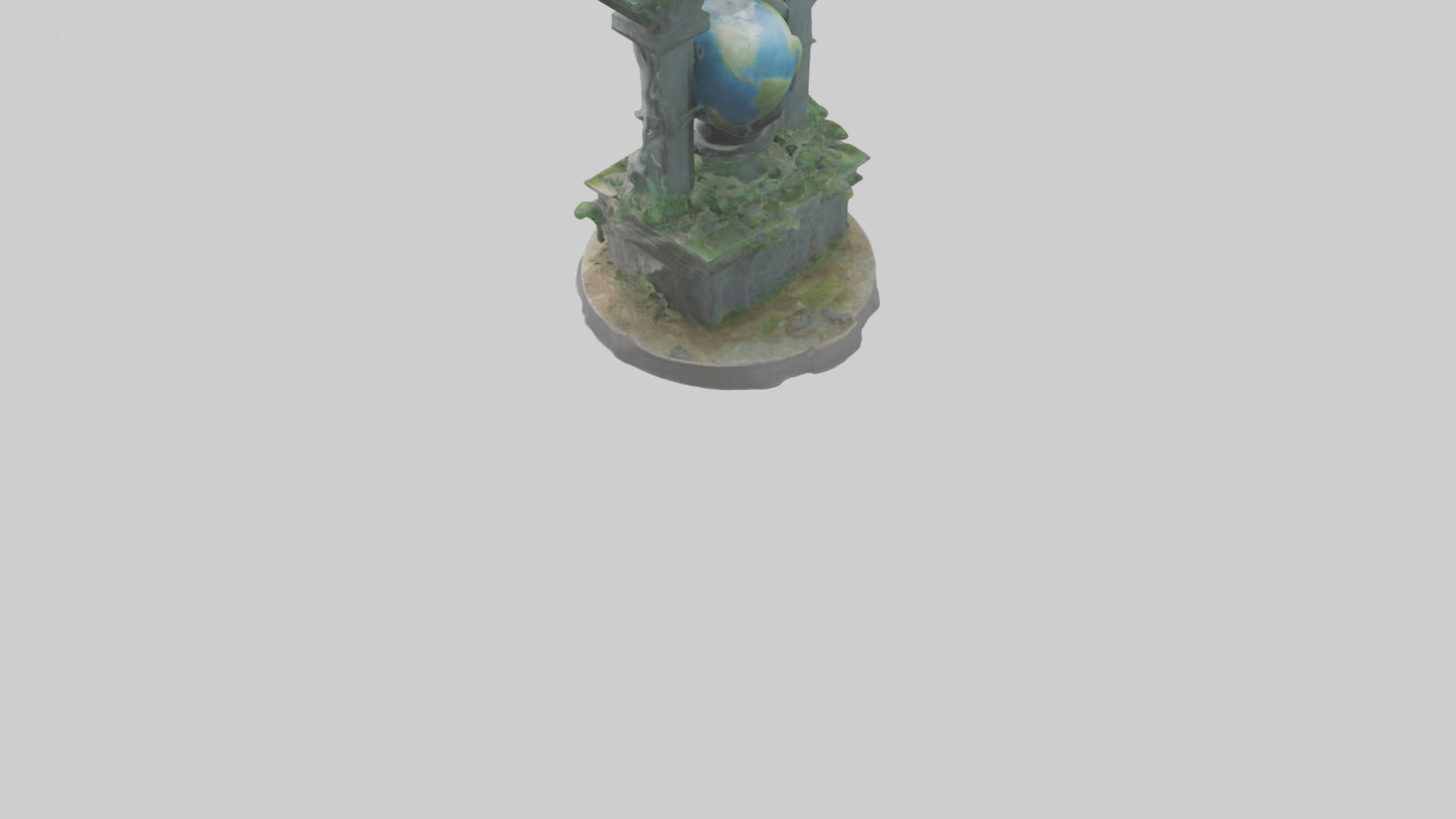 Earth Guardians Monument model VR / AR / low-poly