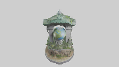 Earth Guardians Monument model VR / AR / low-poly