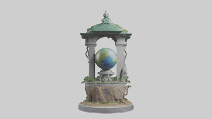 Earth Guardians Monument model VR / AR / low-poly