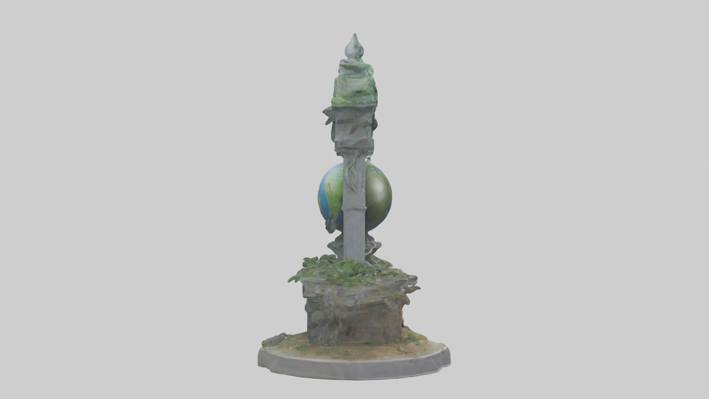 Earth Guardians Monument model VR / AR / low-poly
