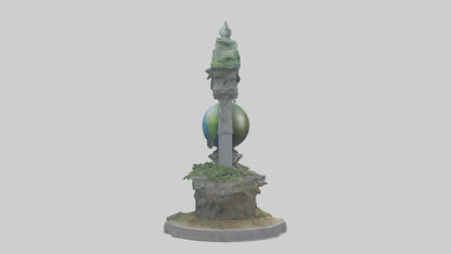 Earth Guardians Monument model VR / AR / low-poly