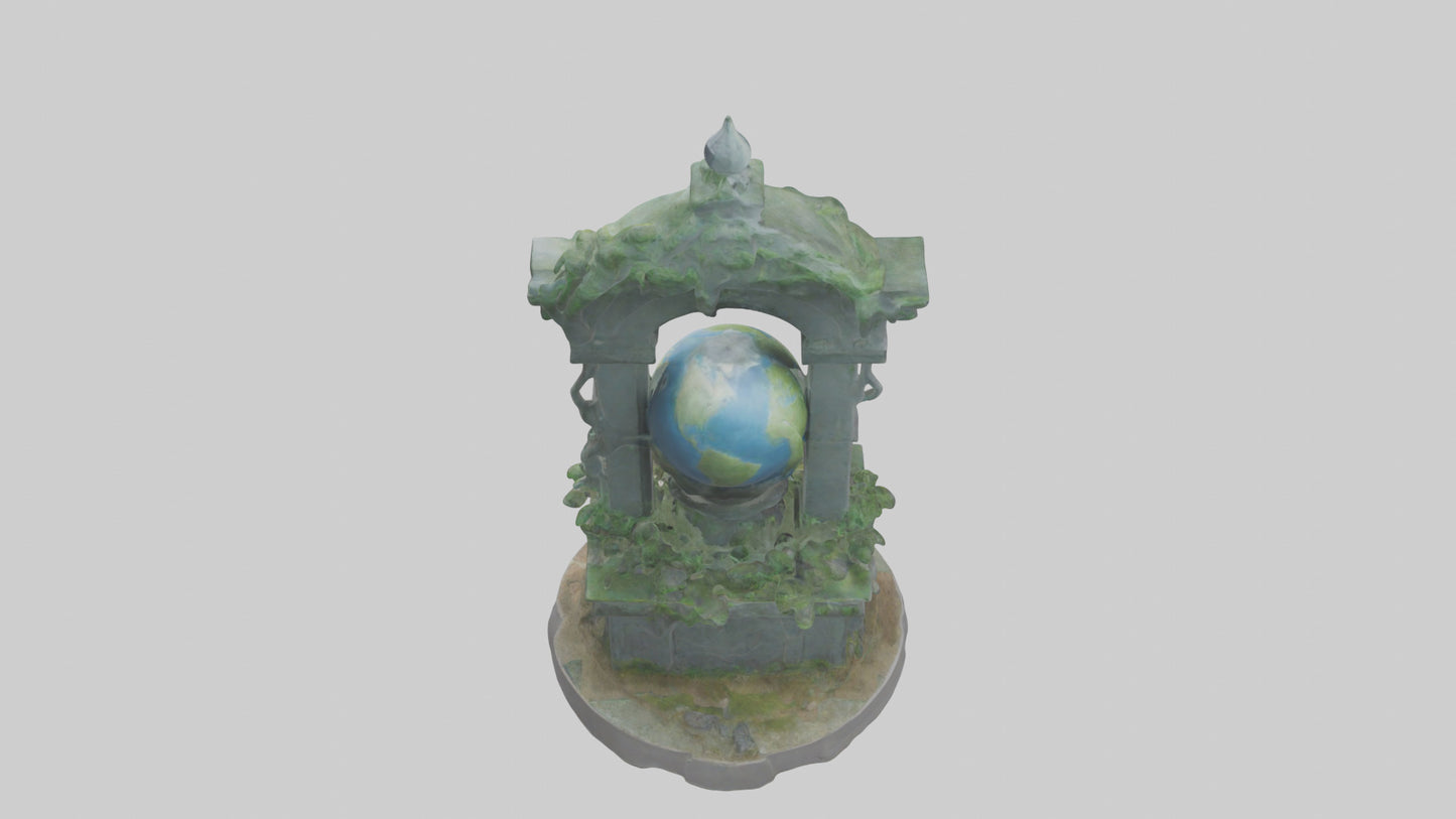 Earth Guardians Monument model VR / AR / low-poly