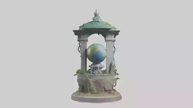 Earth Guardians Monument model VR / AR / low-poly