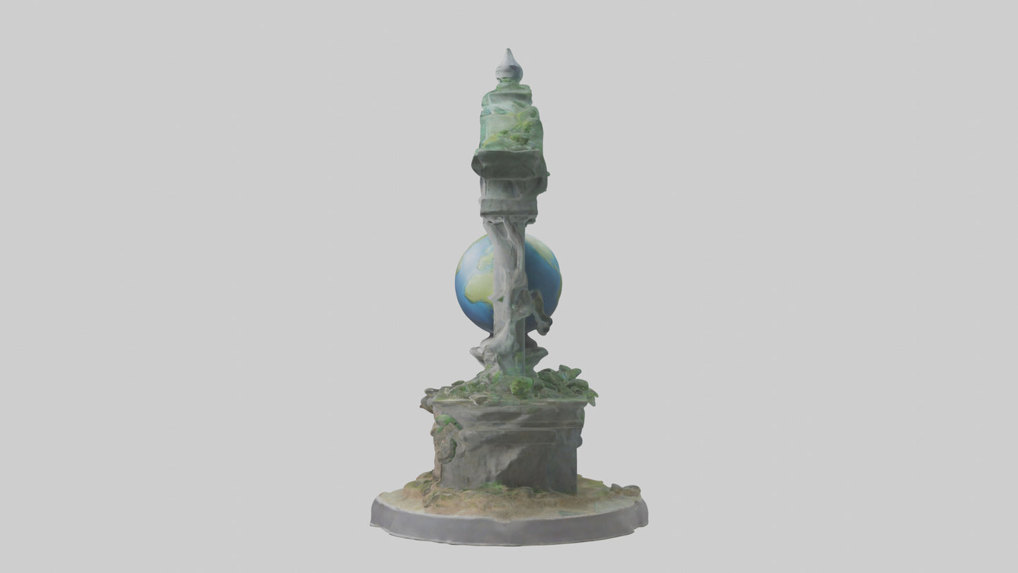 Earth Guardians Monument model VR / AR / low-poly