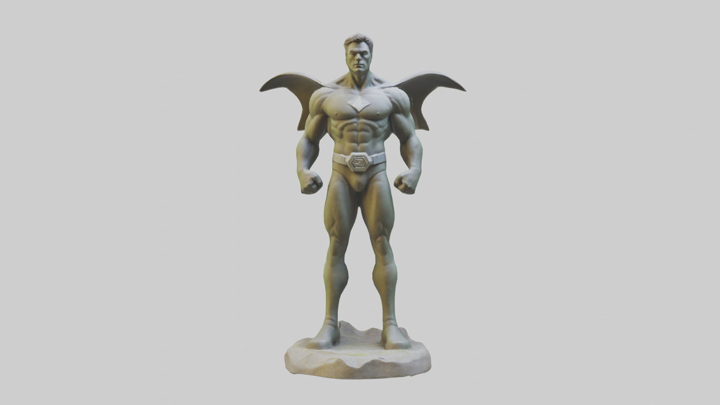 Earth Protection Hero Sculpture model VR / AR / low-poly
