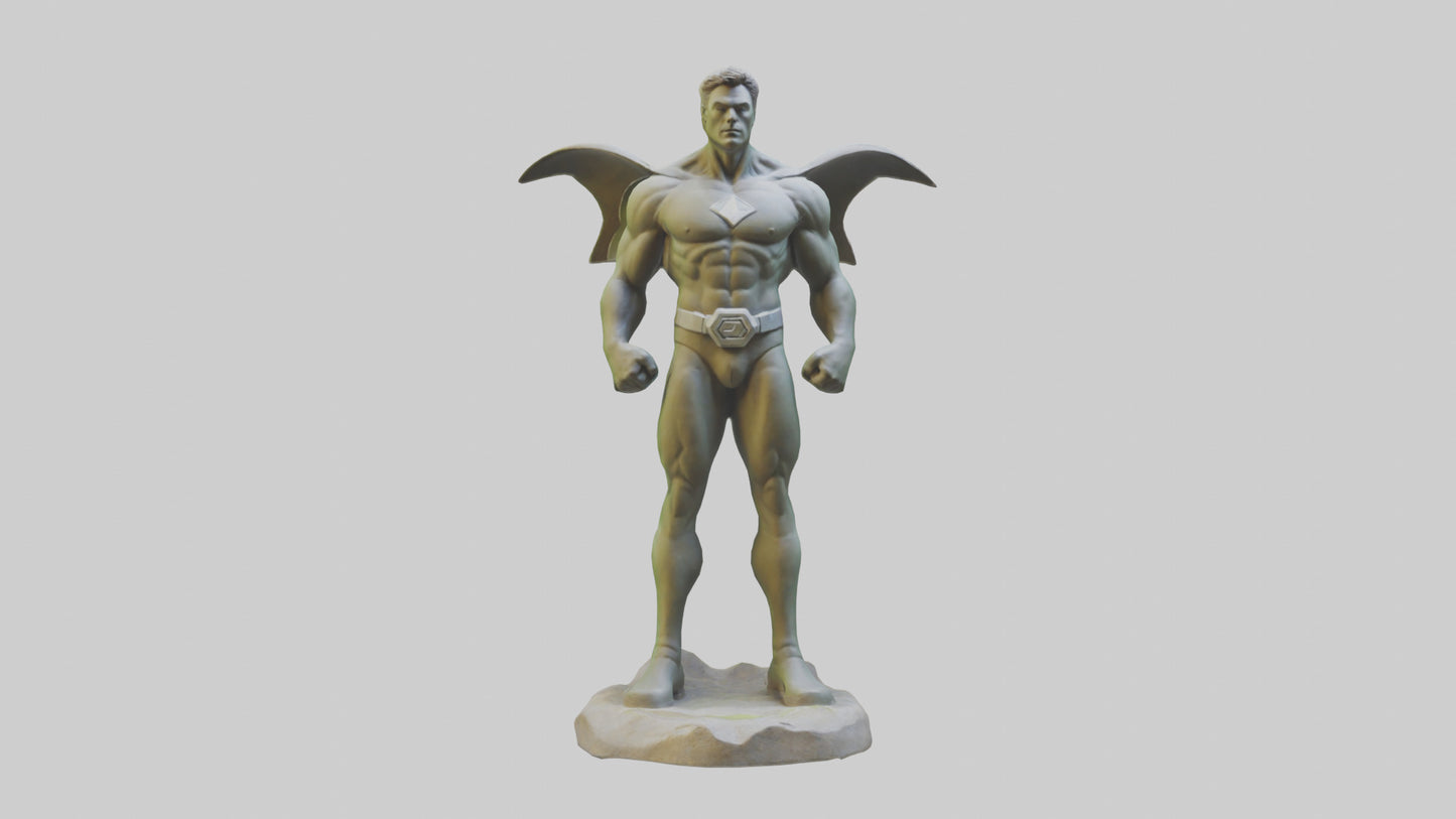 Earth Protection Hero Sculpture model VR / AR / low-poly