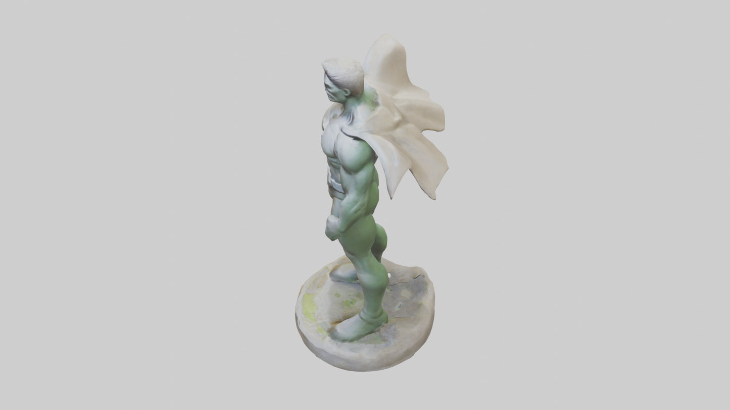 Earth Protection Hero Sculpture model VR / AR / low-poly