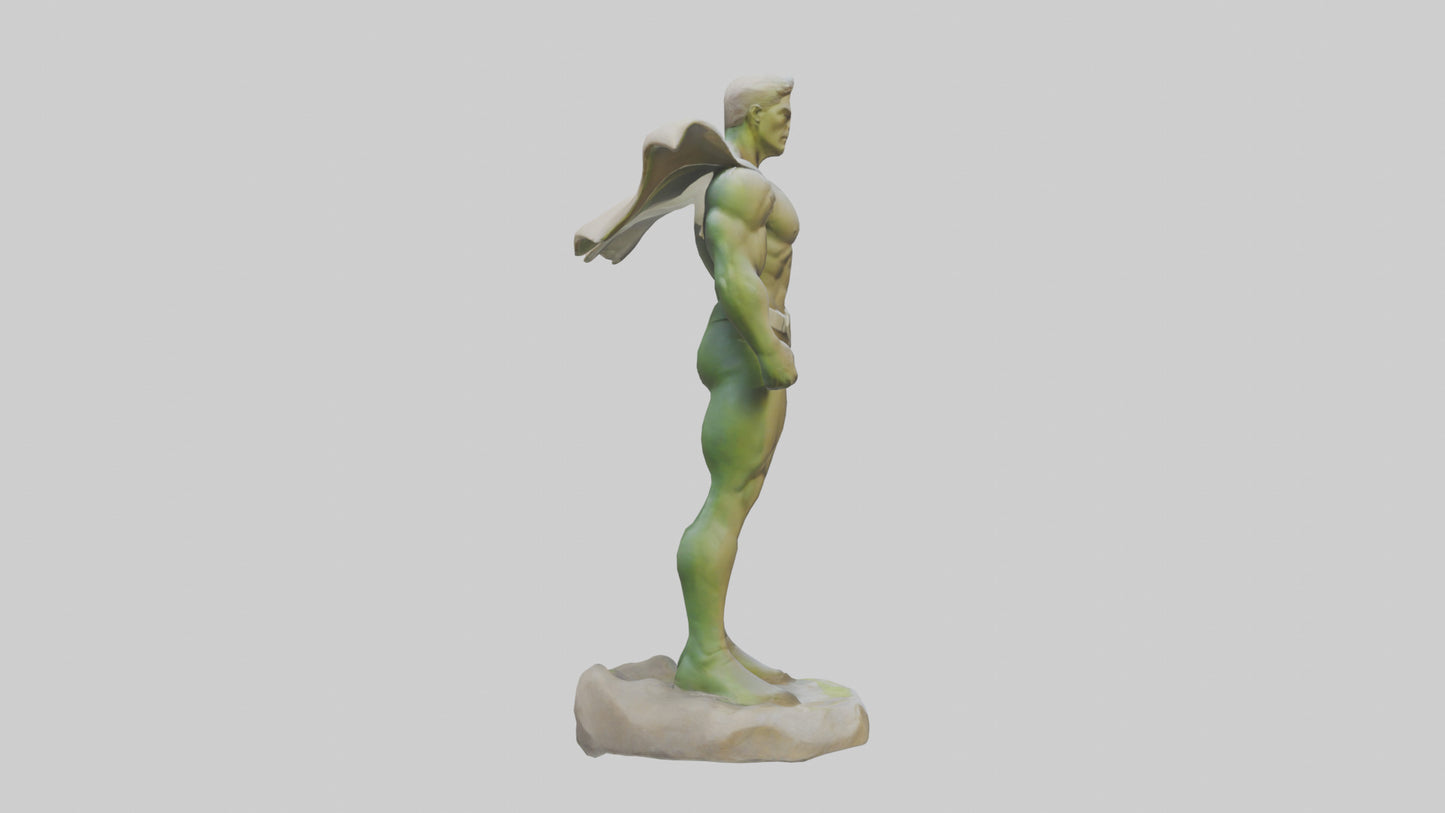 Earth Protection Hero Sculpture model VR / AR / low-poly