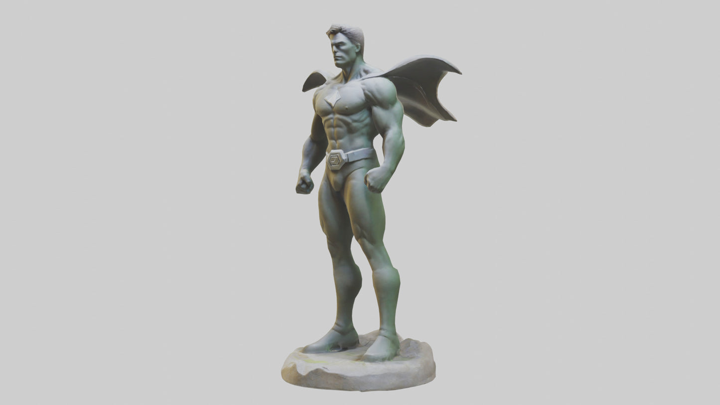 Earth Protection Hero Sculpture model VR / AR / low-poly