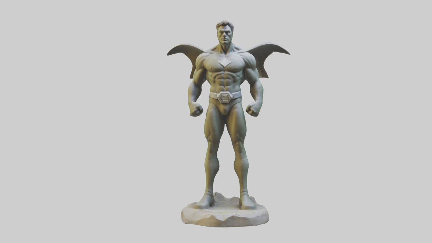 Earth Protection Hero Sculpture model VR / AR / low-poly