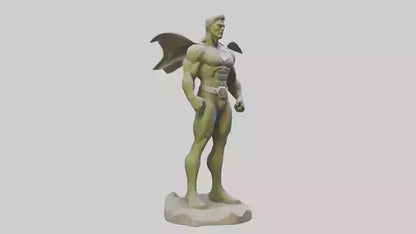 Earth Protection Hero Sculpture model VR / AR / low-poly