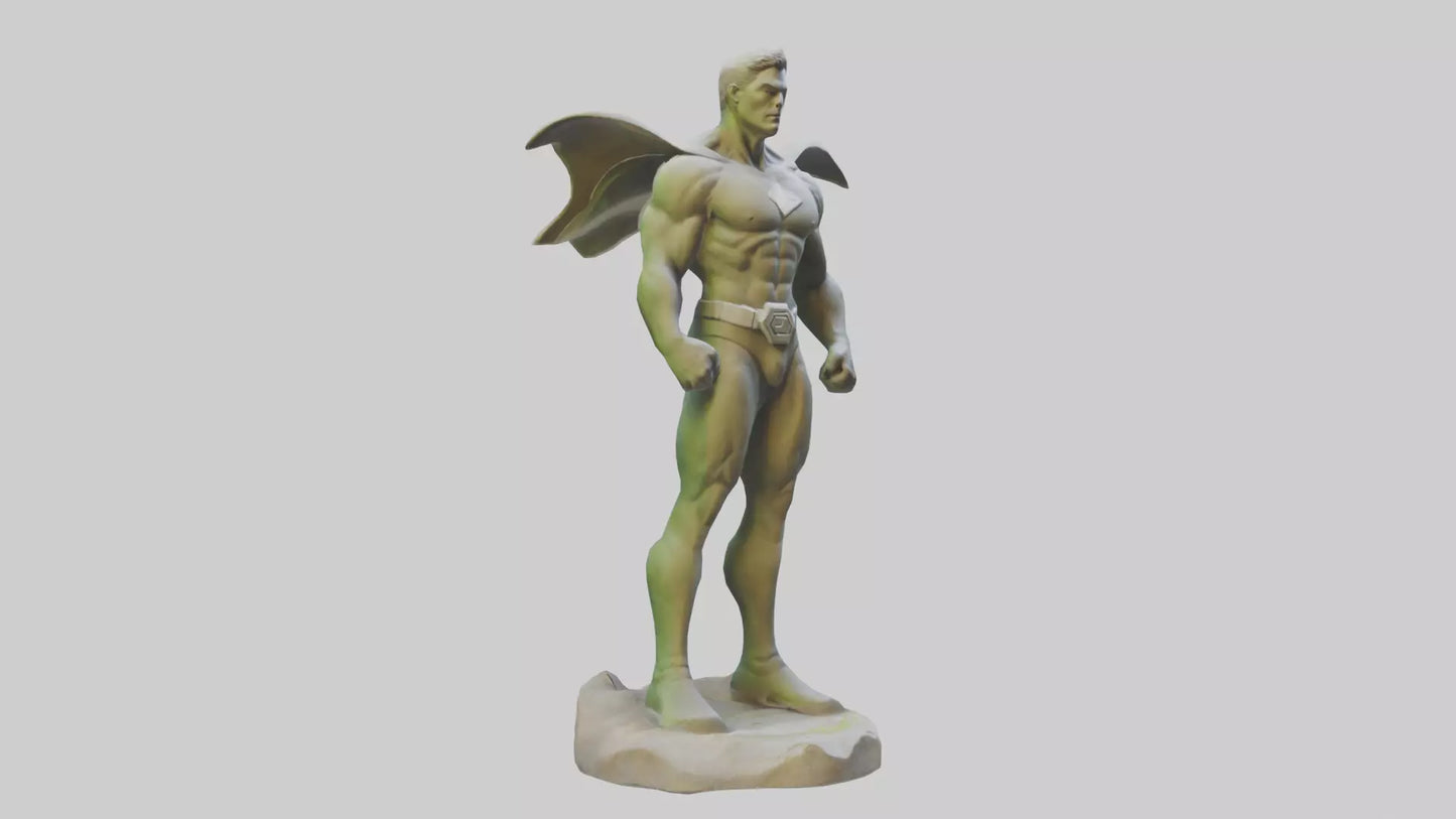 Earth Protection Hero Sculpture model VR / AR / low-poly