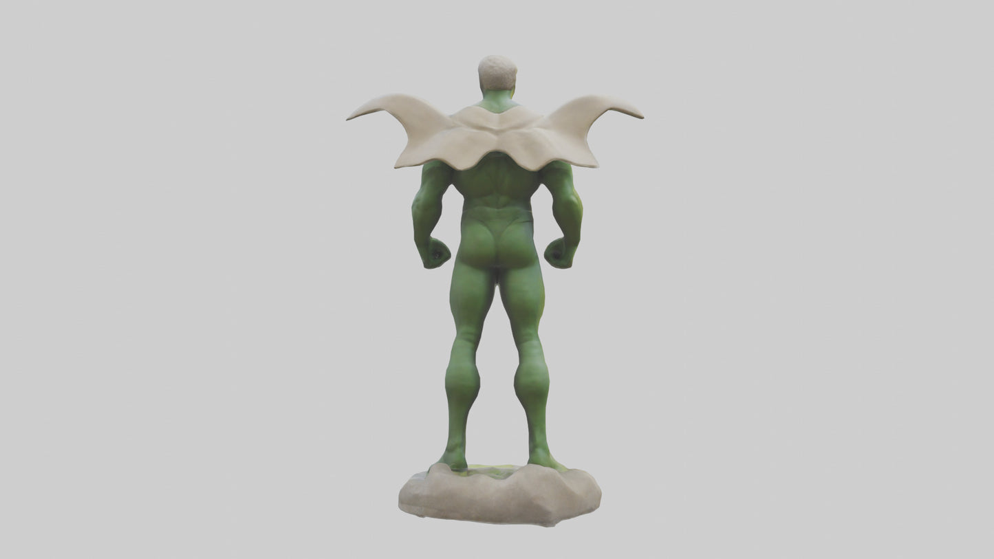 Earth Protection Hero Sculpture model VR / AR / low-poly
